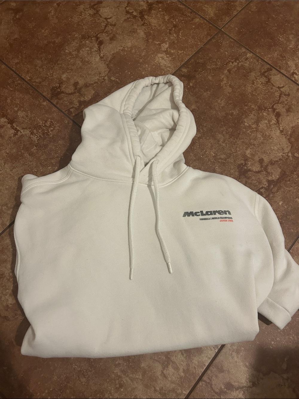 White Hooded Pullover Sweatshirt